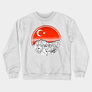 Cappadocia Turkey Cave Houses Crewneck Sweatshirt